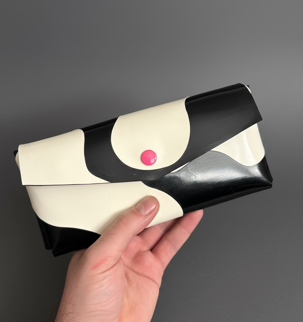 Reverse Cowprint Crossbody Bag